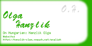 olga hanzlik business card